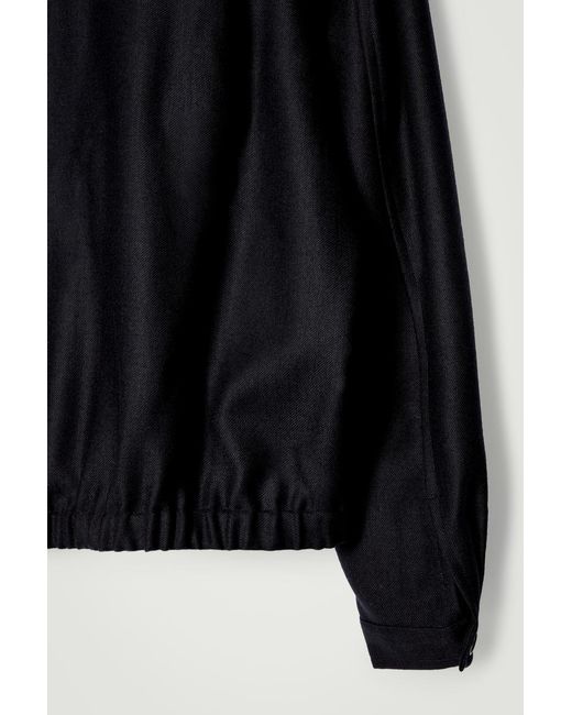 COS Blue Wool-Flannel Overshirt for men