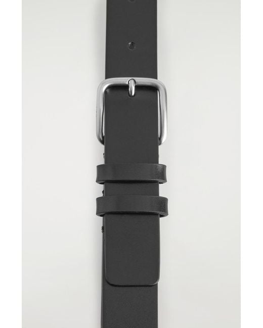 COS Black Classic Leather Belt