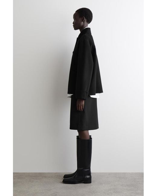 COS Black Double-Faced Wool Jacket
