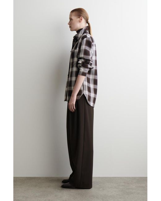 COS Red Checked Overshirt