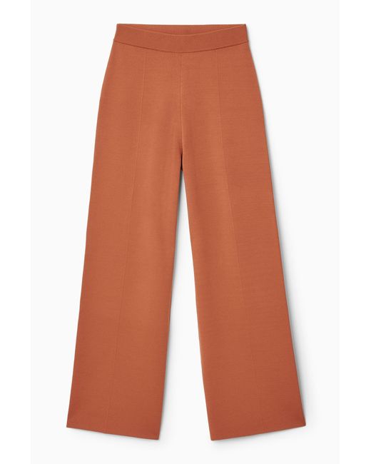 COS Orange Double-faced Knitted Pants