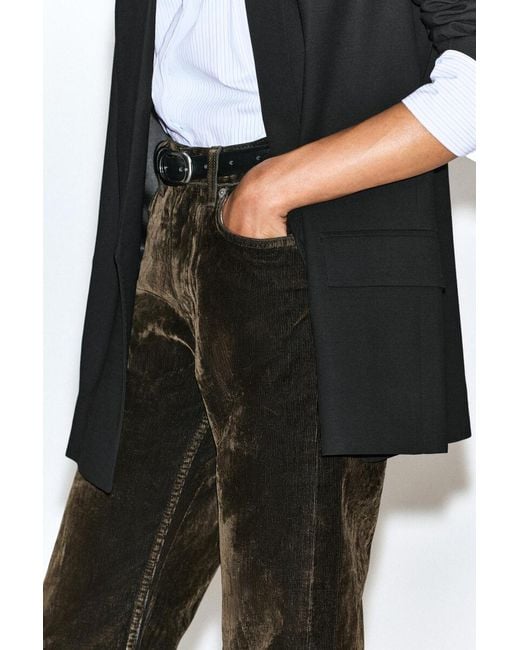 COS Black Chord Corduroy Straight-Leg Jeans