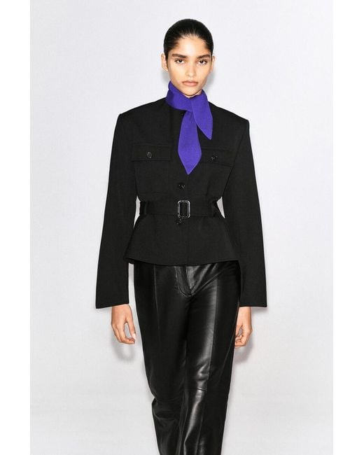 COS Purple Merino Wool Neck Scarf