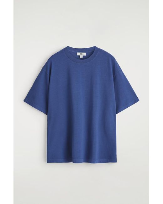 COS Blue Relaxed Lightweight Cotton T-Shirt for men