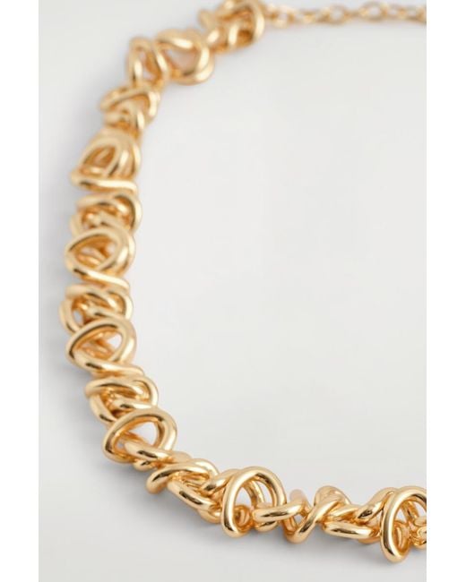 COS Metallic Knotted Chain Necklace