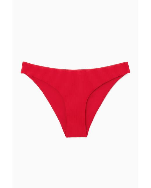 COS Red Ribbed Bikini Briefs