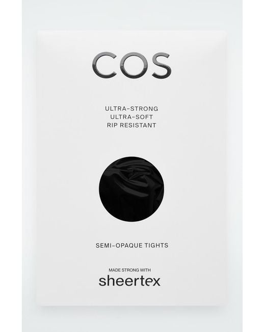 COS White Sheertex Semi-sheer Control Tights