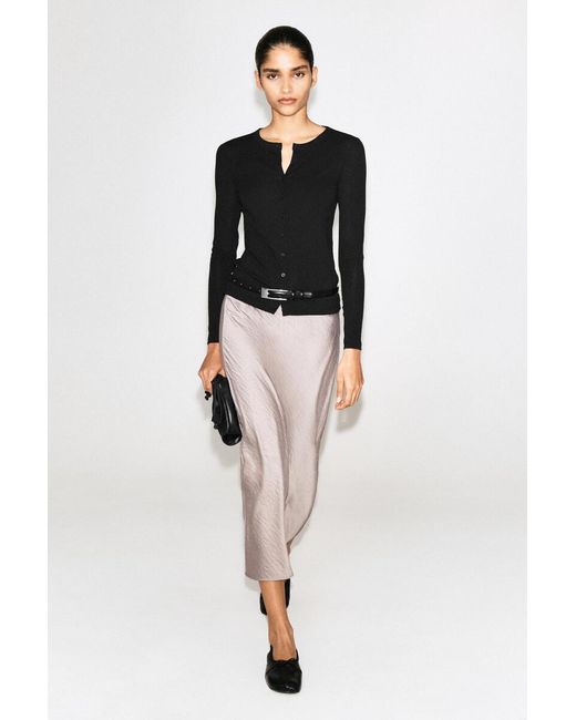 COS Black Jersey Cardigan Top