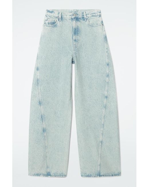 COS Blue Twist Barrel-Leg Jeans