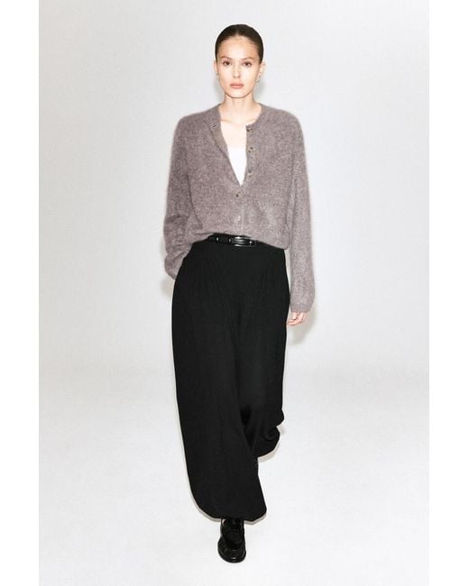 COS Natural Brushed-Cashmere Crew-Neck Cardigan