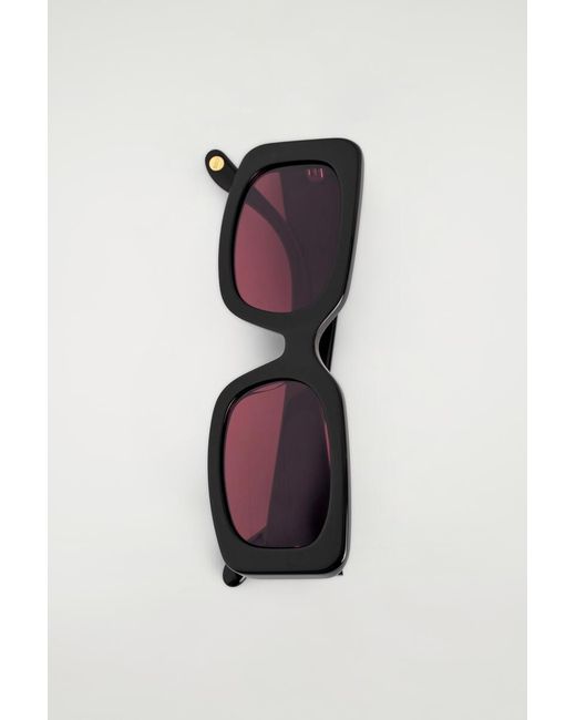 COS White Rectangular Sunglasses
