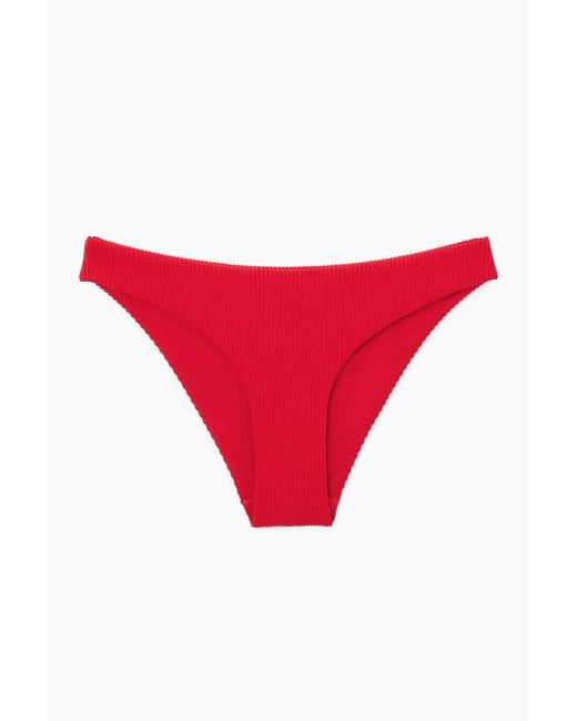 COS Red Ribbed Bikini Briefs