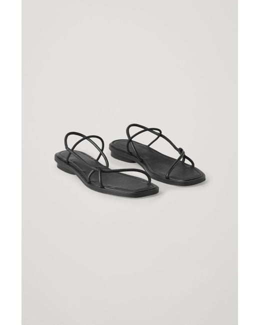 COS Black Strappy Flat Sandals