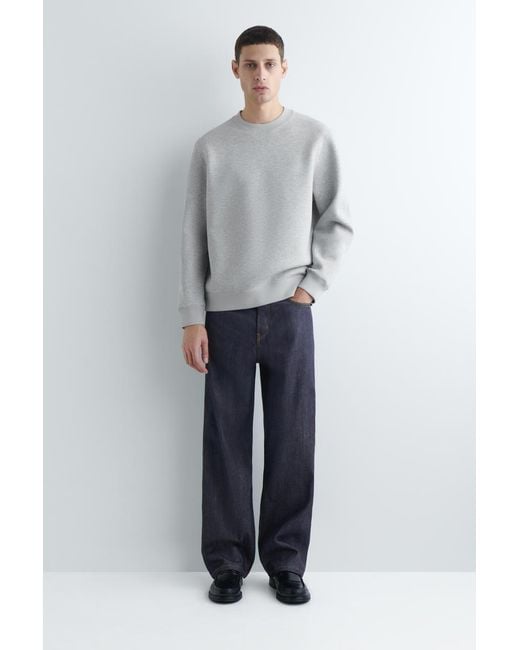 COS Gray Relaxed Scuba Sweatshirt for men