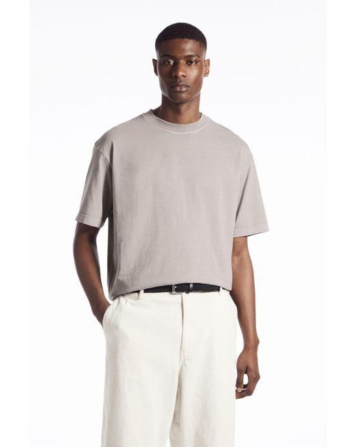 COS Gray The Super Slouch T-shirt for men