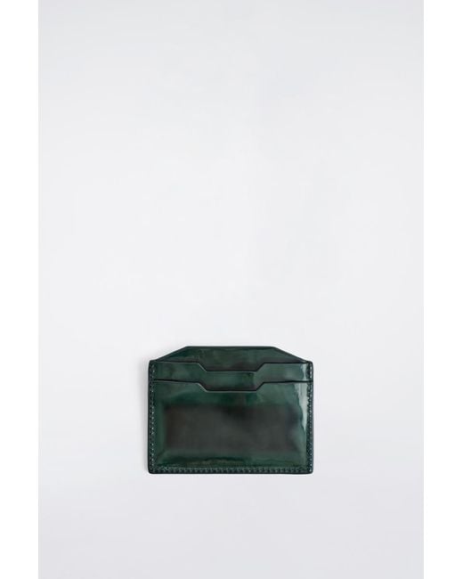 COS Green Leather Cardholder for men