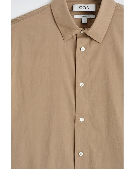 COS Natural Relaxed Pima Cotton Poplin Shirt for men
