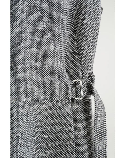 COS Gray Tweed Mini Wrap Dress