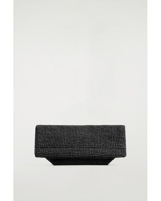 COS Black Folded Clutch Bag