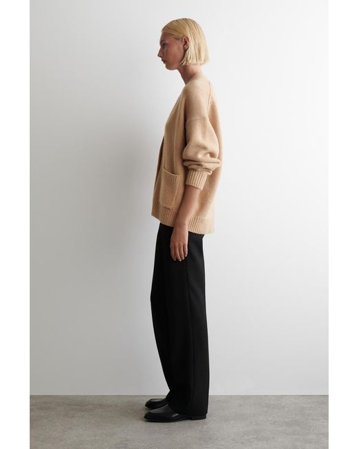 COS Natural Oversized Merino Wool Cardigan