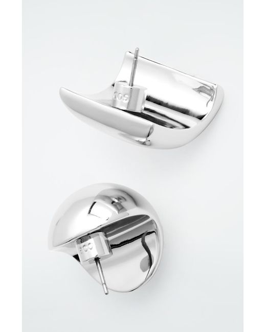 COS Black Mismatched Stud Earrings