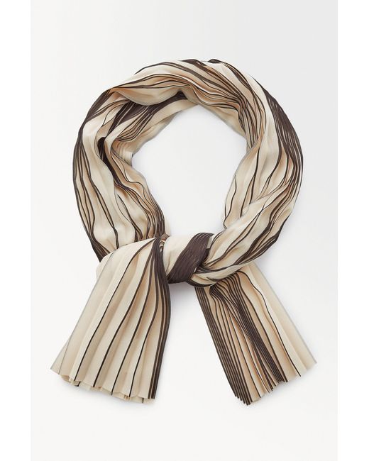 COS Natural The Pleated Chiffon Scarf