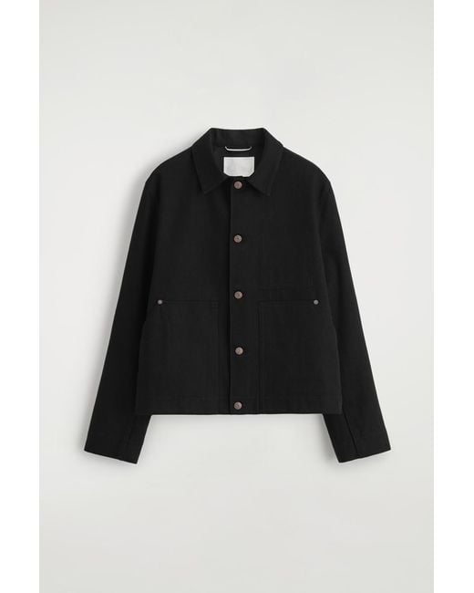 COS Black Relaxed Selvedge Jean Jacket for men