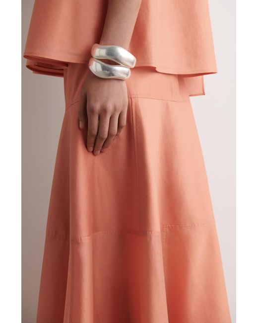 Gonna Midi A Trapezio Con Pannelli di COS in Orange