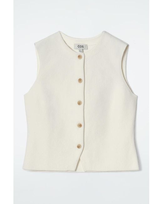 COS White Knitted Cotton Vest