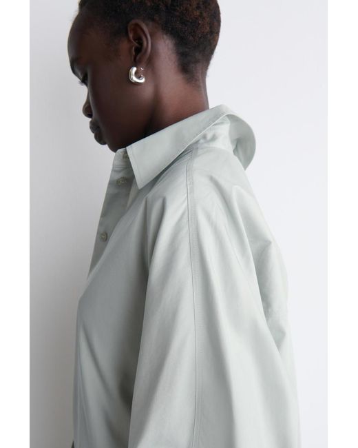 COS Gray Rounded Pima Cotton Shirt