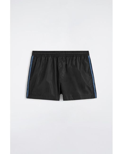 COS Black Stripe-Detail Swim Shorts for men