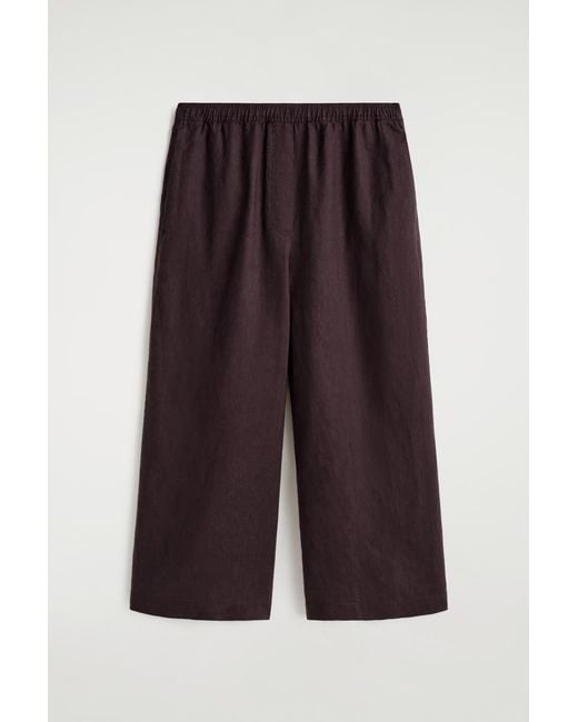 COS Red Linen Culottes