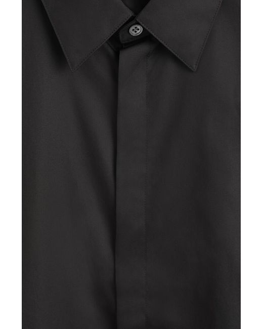 COS Black Slim Cotton-Twill Shirt for men