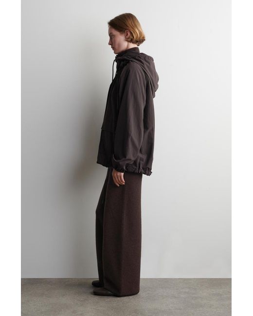COS Black Technical Hooded Parka Jacket
