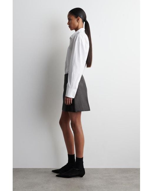 COS Black Textured Mini Skirt