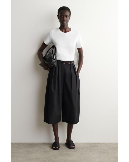 COS White Cotton Crew-Neck T-Shirt