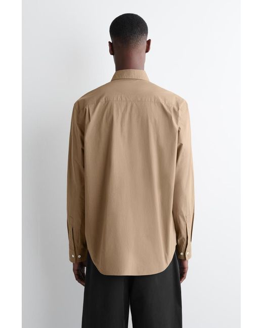 COS Natural Relaxed Pima Cotton Poplin Shirt for men