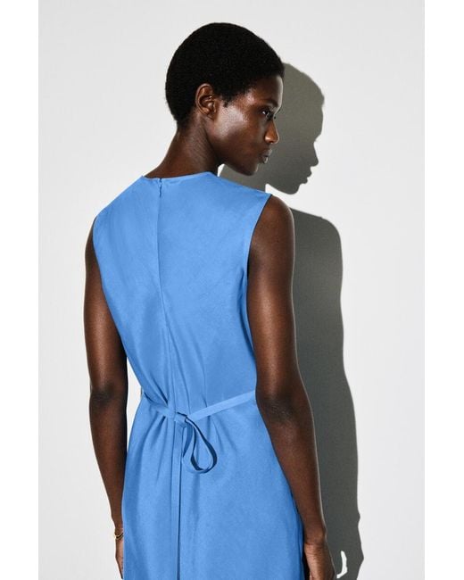 cos linen blend mini bustier dress LINEN-BLEND MINI BUSTIER DRESS