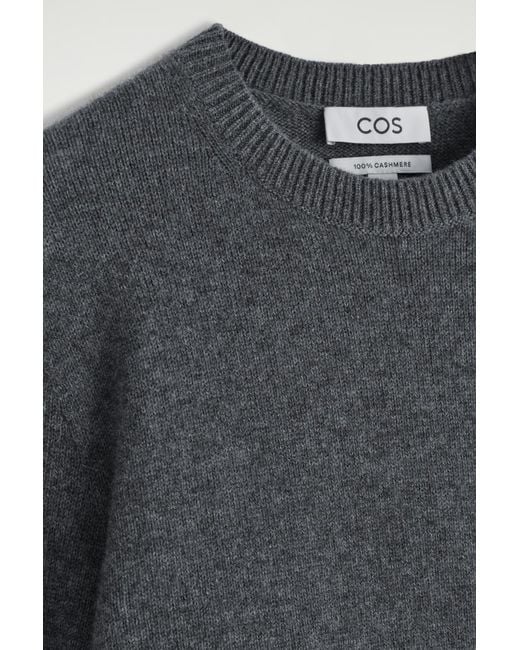 COS Gray Cashmere Crew-Neck Jumper