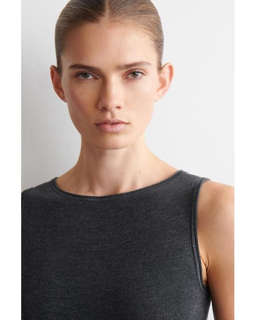 COS Black Seamless Merino Wool Mini Dress