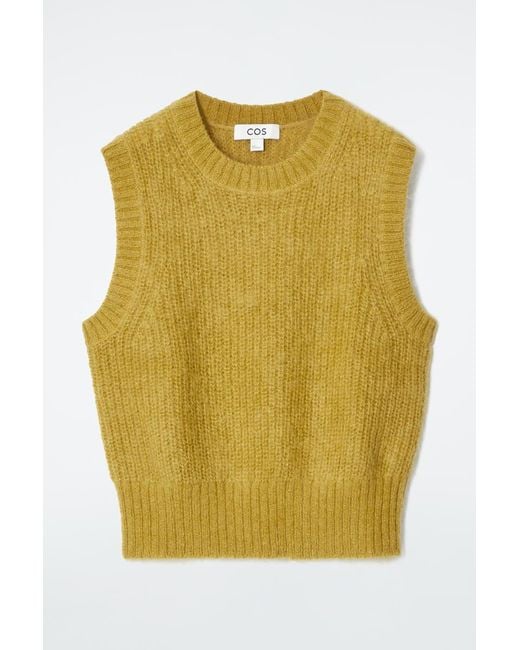 COS モヘアベスト　イエロー　Sサイズ COS Mohair Knit Vest in Yellow | Lyst