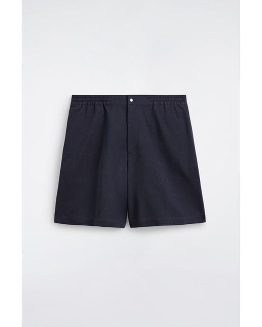 COS Blue Elasticated Paneled Jersey Shorts for men