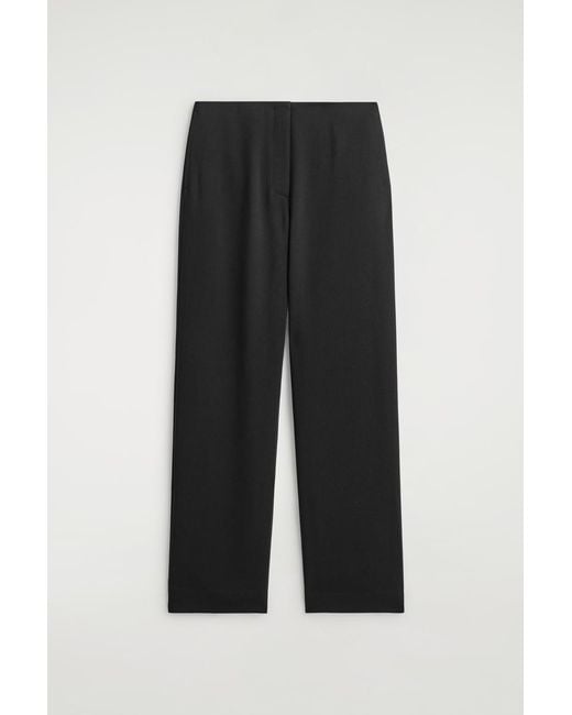 COS Black Tailored Straight-Leg Trousers