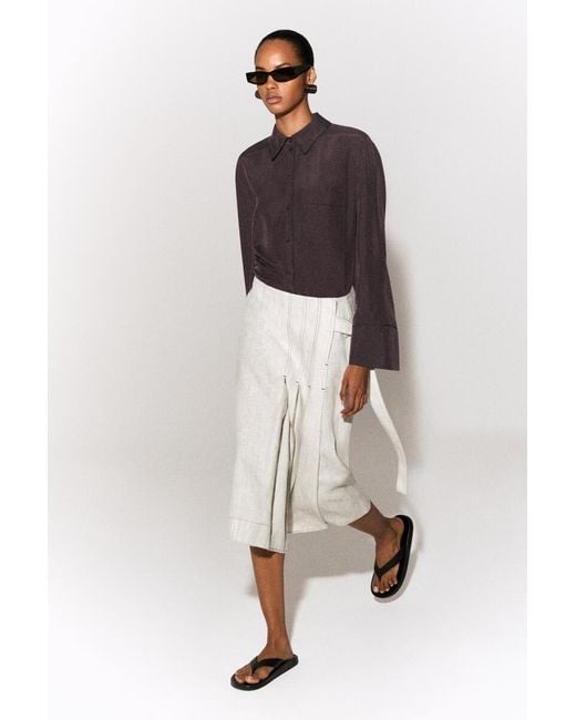 COS Brown Silk Shirt