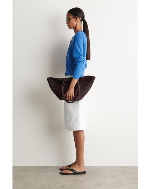 COS Blue Knitted Linen Cardigan
