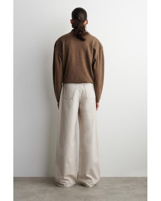 COS White Dial Wide-Leg Jeans