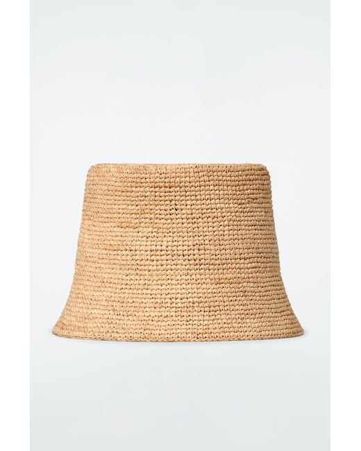 COS Natural Straw Bucket Hat