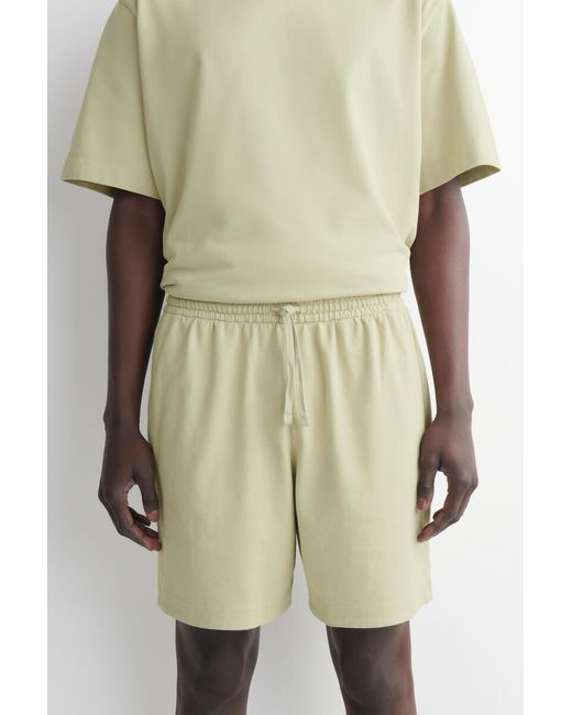 COS Natural Garment-Washed Cotton-Jersey Shorts for men