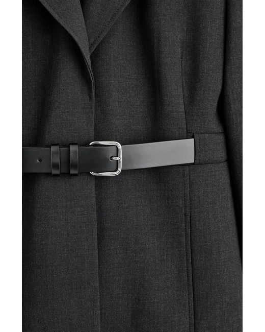 COS Black Belted Wool-Blend Blazer