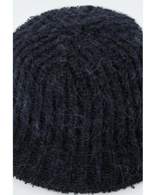 COS Blue Textured Bucket Hat